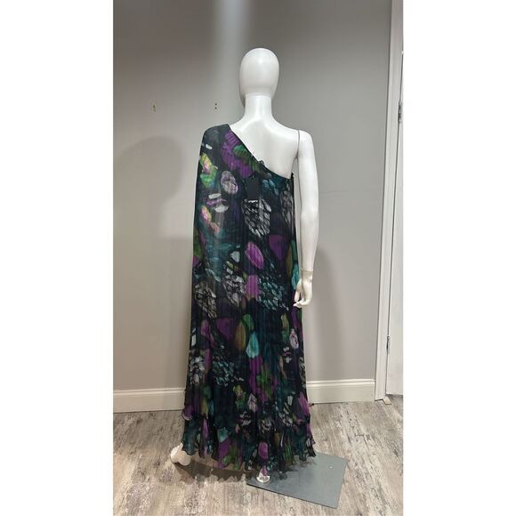 Emanuel Ungaro Asymmetrical Dress in Purple and Blue - Picture 12 of 14